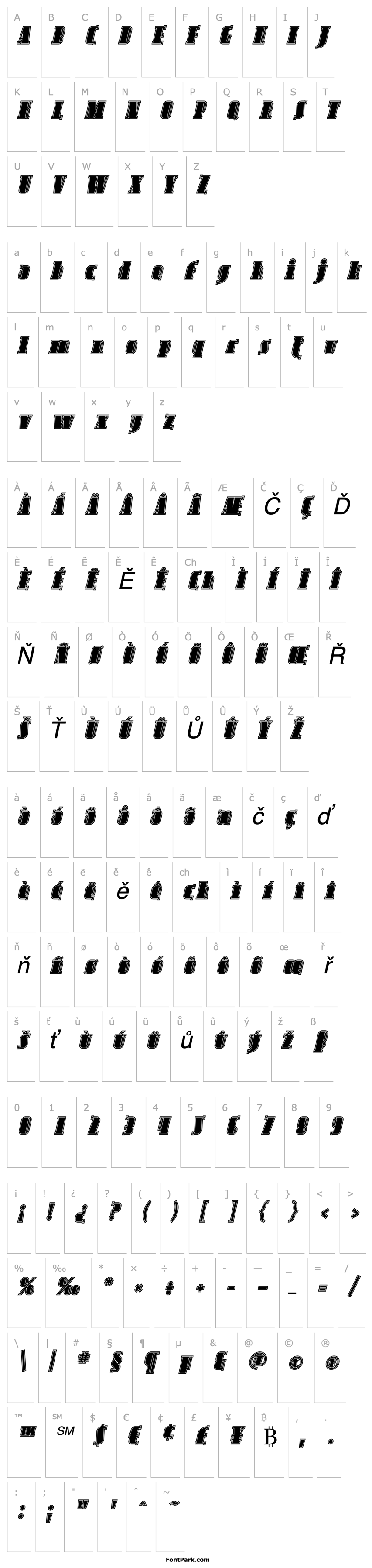 Overview Avondale Inline Italic