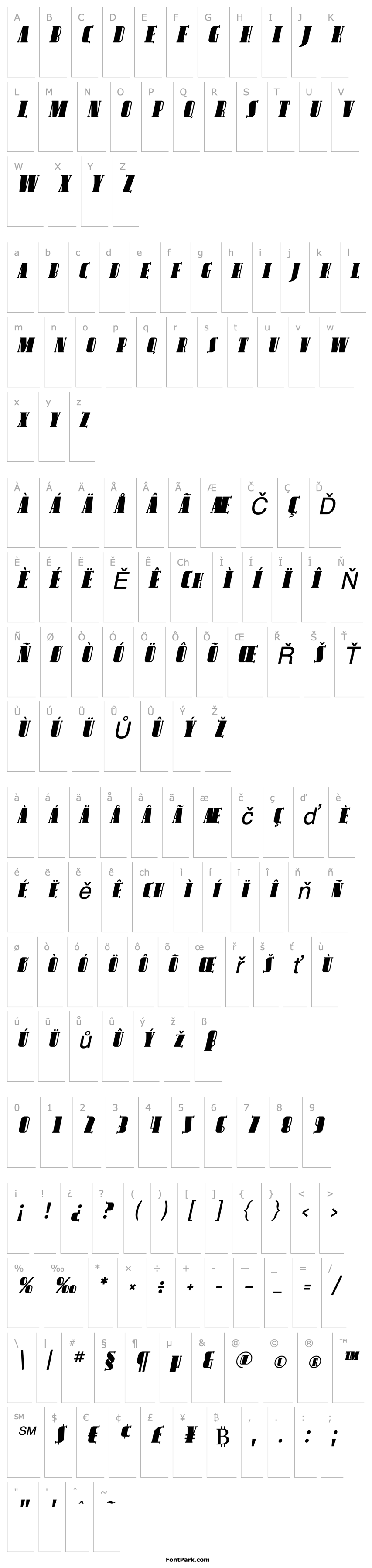 Overview Avondale SC Italic