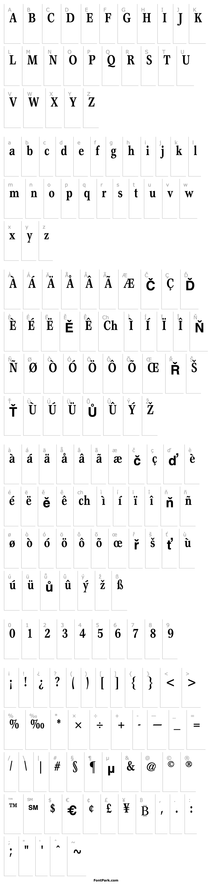 Přehled Axiomatic Condensed SSi Bold Condensed