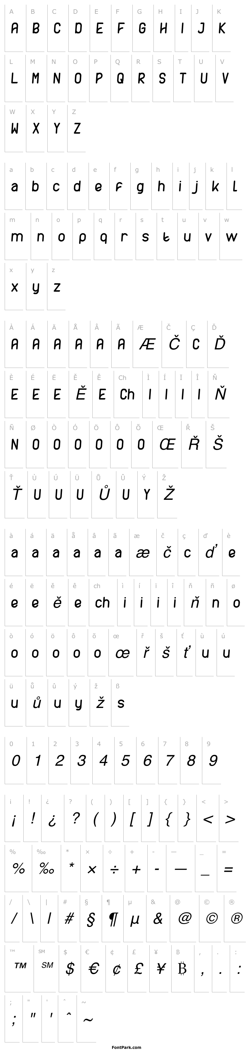 Přehled AXTON DEMO Italic