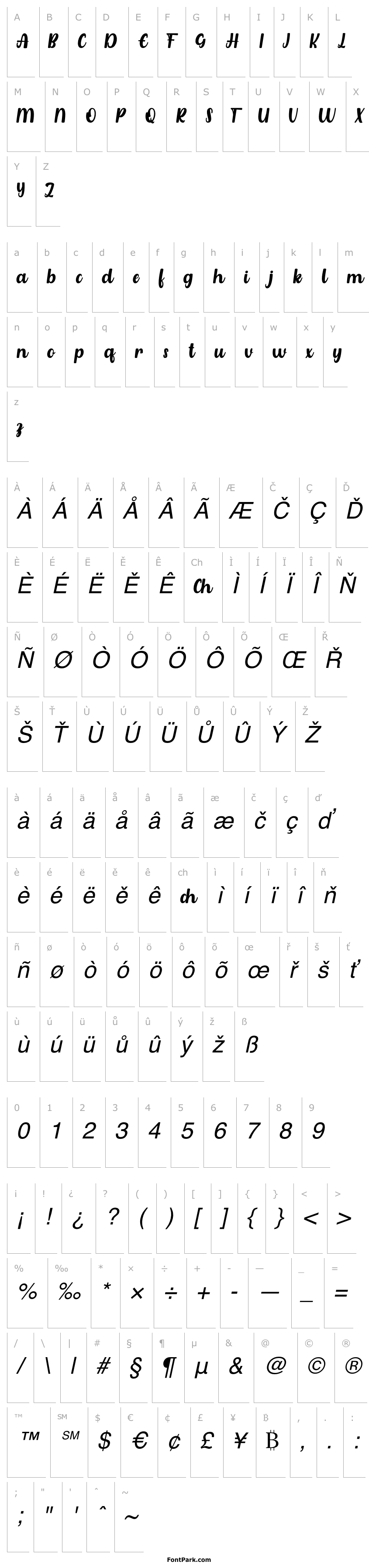 Overview AzaritaItalicFREE-Italic