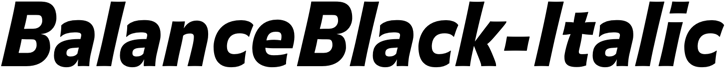 Preview BalanceBlack-Italic