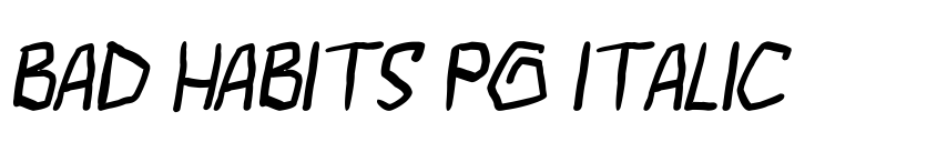Preview bad habits pg Italic
