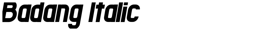 Preview Badang Italic