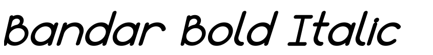 Font Bandar Bold Italic by Afkari Studio KanaType