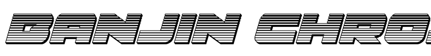 Font Banjin Chrome Italic by Daniel Zadorozny