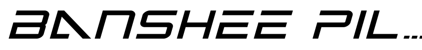 Písmo Banshee Pilot Black Italic od Daniel Zadorozny