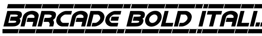 Preview Barcade Bold Italic