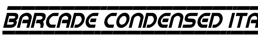 Preview Barcade Condensed Italic
