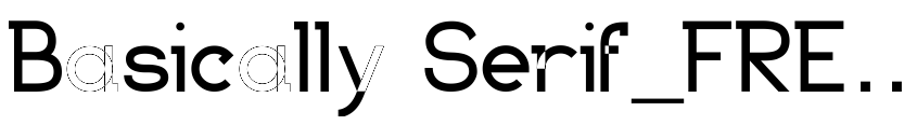 Preview Basically Serif_FREE-version