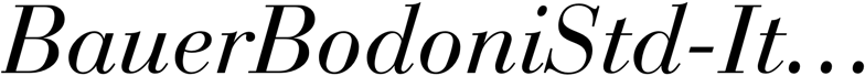Preview BauerBodoniStd-Italic