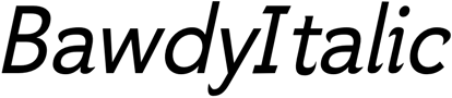 Preview BawdyItalic