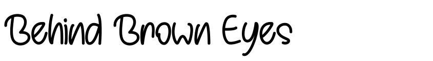 Font Behind Brown Eyes by Misti's Fonts