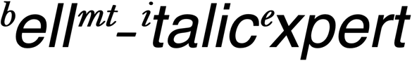 Preview BellMT-ItalicExpert