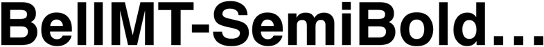 Preview BellMT-SemiBoldExpertAlt