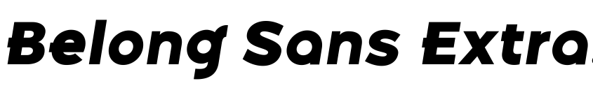 Preview Belong Sans ExtraBoldItalic