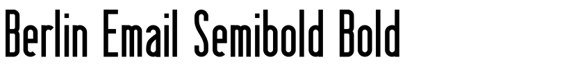 Preview Berlin Email Semibold Bold
