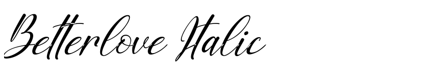Font Betterlove Italic by Creaditive 2021
