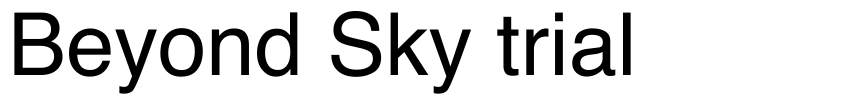 Preview Beyond Sky trial