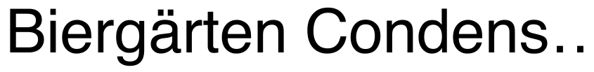 Preview Biergärten Condensed Italic