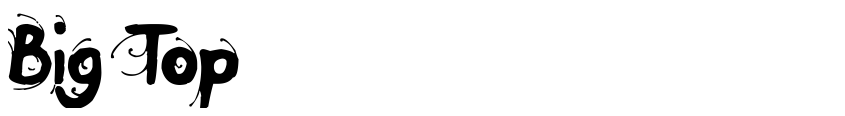 Font Big Top by Unknown