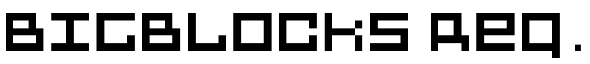 Font BIGBLOCKS Regular by Chris Coombes