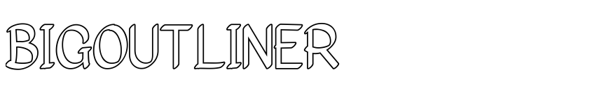 Font Bigoutliner by Unknown