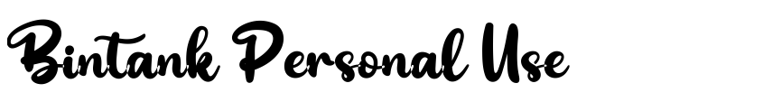 Font Bintank Personal Use by rozi