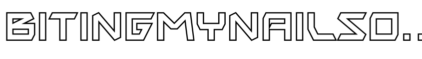 Font BitingMyNailsOutline-Regular by Raymond Larabie