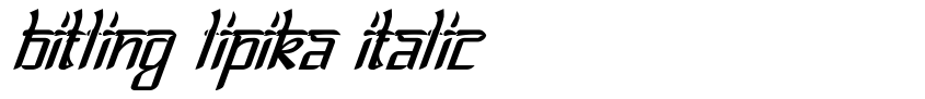 Preview Bitling lipika Italic