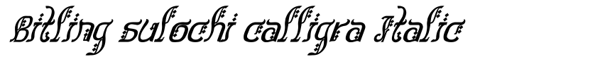 Preview Bitling sulochi calligra Italic