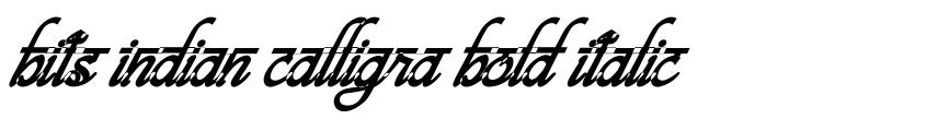 Preview bits indian calligra Bold Italic