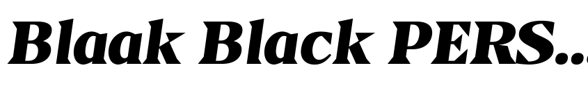 Preview Blaak Black PERSONAL USE Italic