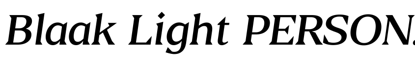 Preview Blaak Light PERSONAL USE Italic