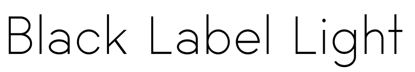 Font Black Label Light by GOICHA