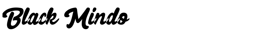 Font Black Mindo by Rudhi Sasmito