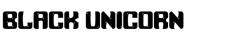 Font Black Unicorn by Rusdin Hendarsono