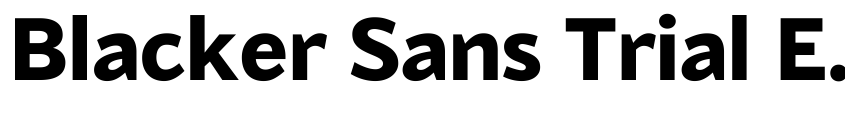 Preview Blacker Sans Trial Extrabold