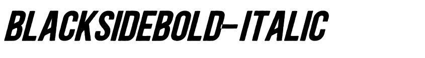 Preview BlacksideBold-Italic