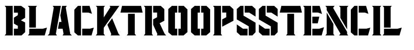 Font BlacktroopsStencil by Hendra Pratama (Mikrojihad)