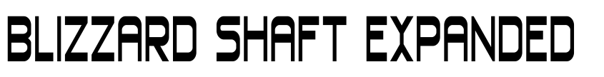 Font Blizzard Shaft Expanded by Daniel Zadorozny
