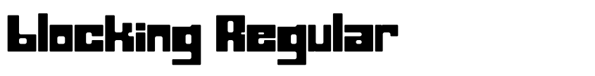 Font blocking Regular by sarkkoffe