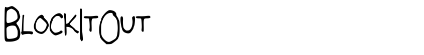 Font BlockItOut by Unknown