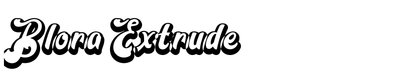 Font Blora Extrude by Emanes Design.