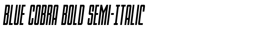 Preview Blue Cobra Bold Semi-Italic