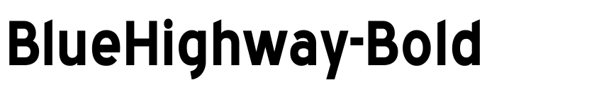 Font BlueHighway-Bold by Ray Larabie