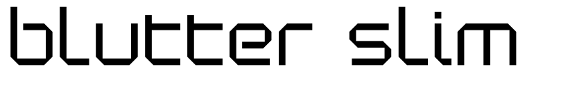 Font Blutter Slim by Unknown