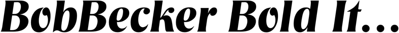 Preview BobBecker Bold Italic