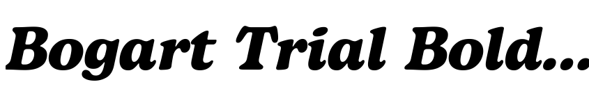Preview Bogart Trial Bold Italic