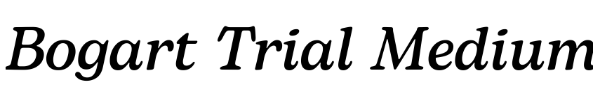 Preview Bogart Trial Medium Italic